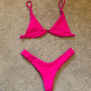 HOT PINK BIKINI SET